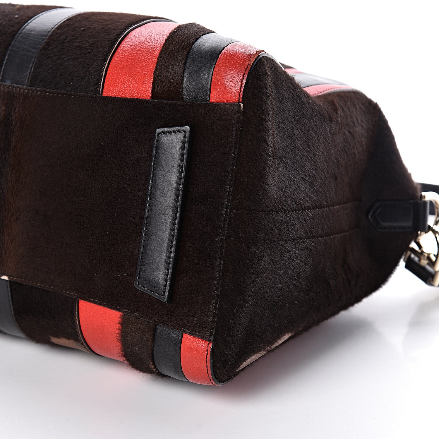 Givenchy Calf Hair Goatskin Smooth Calfskin Patchwork Medium Antigona Black Red 10 of 19