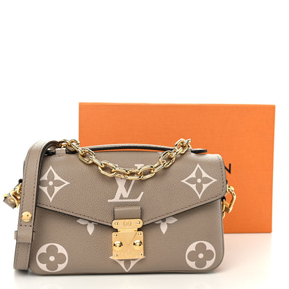 Louis Vuitton Empreinte Monogram Giant Pochette Metis East West Tourterelle Creme 10 of 10