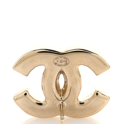 Chanel Metal Enamel CC Earrings Black Gold 4 of 5