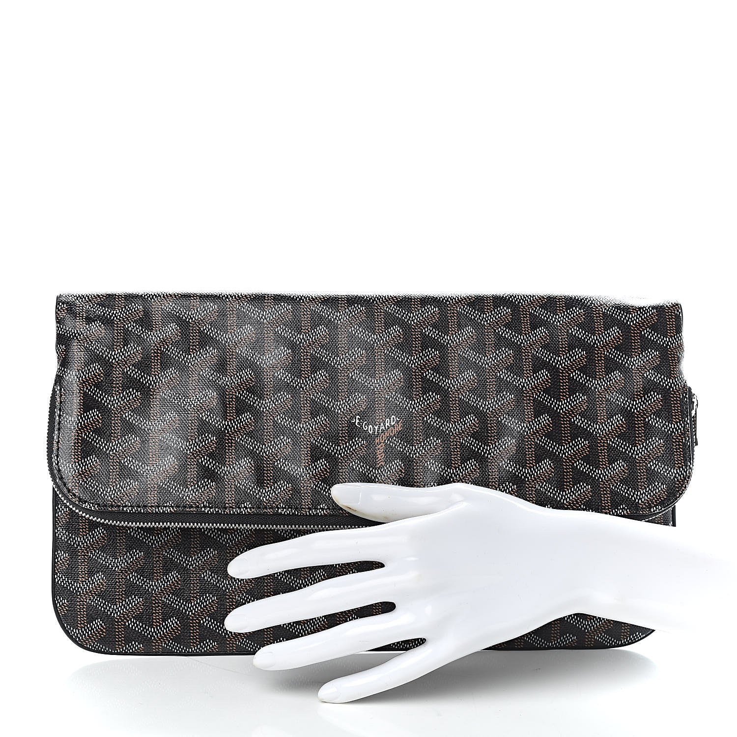Goyard Goyardine Sainte Marie Soft Clutch Black 2 of 13
