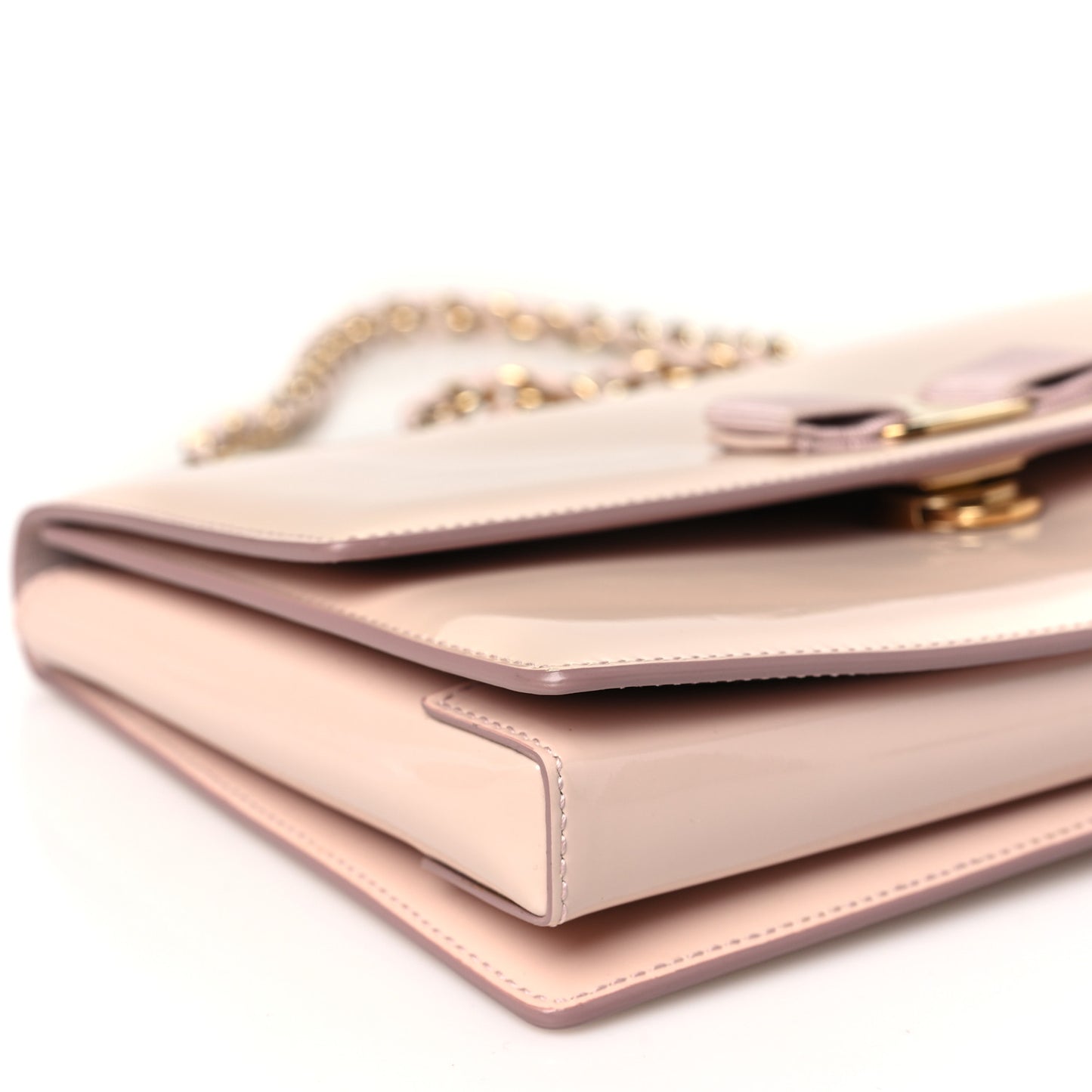 Patent Ginny Vara Bow Shoulder Bag Pastel Pink