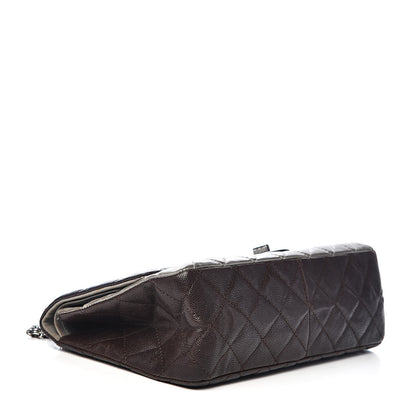 Chanel Caviar Iridescent Calfskin 2.55 Reissue 227 Flap Brown Grey 4 of 20