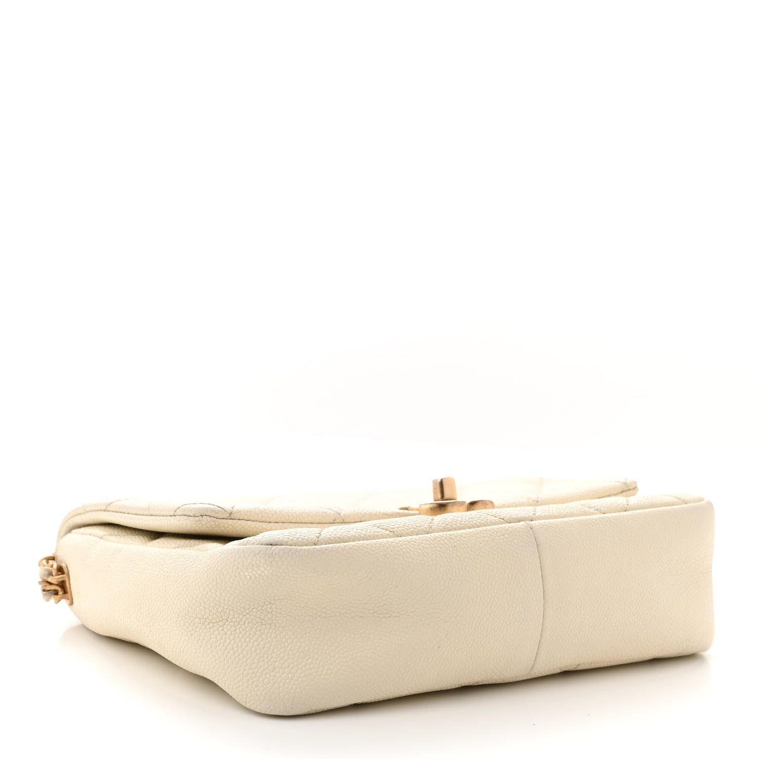 Chanel Shiny Caviar Quilted Small Chain Melody Flap White 4 of 11