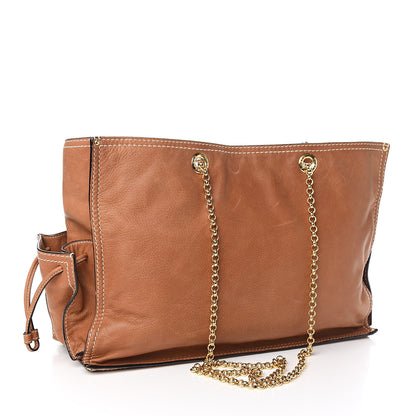 Loewe Nappa Chain Logo Shopper Tote Tan 3 of 10