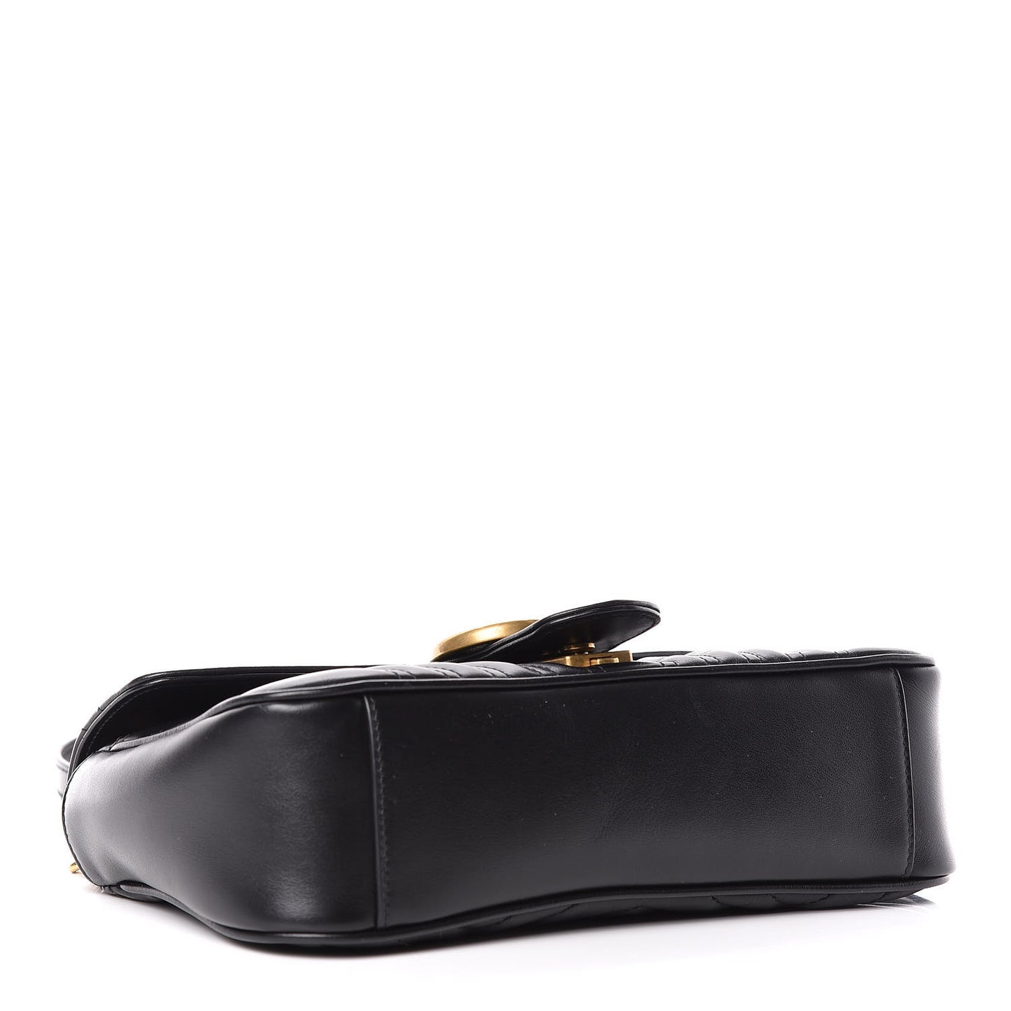 Calfskin Matelasse Small GG Marmont Shoulder Bag Black