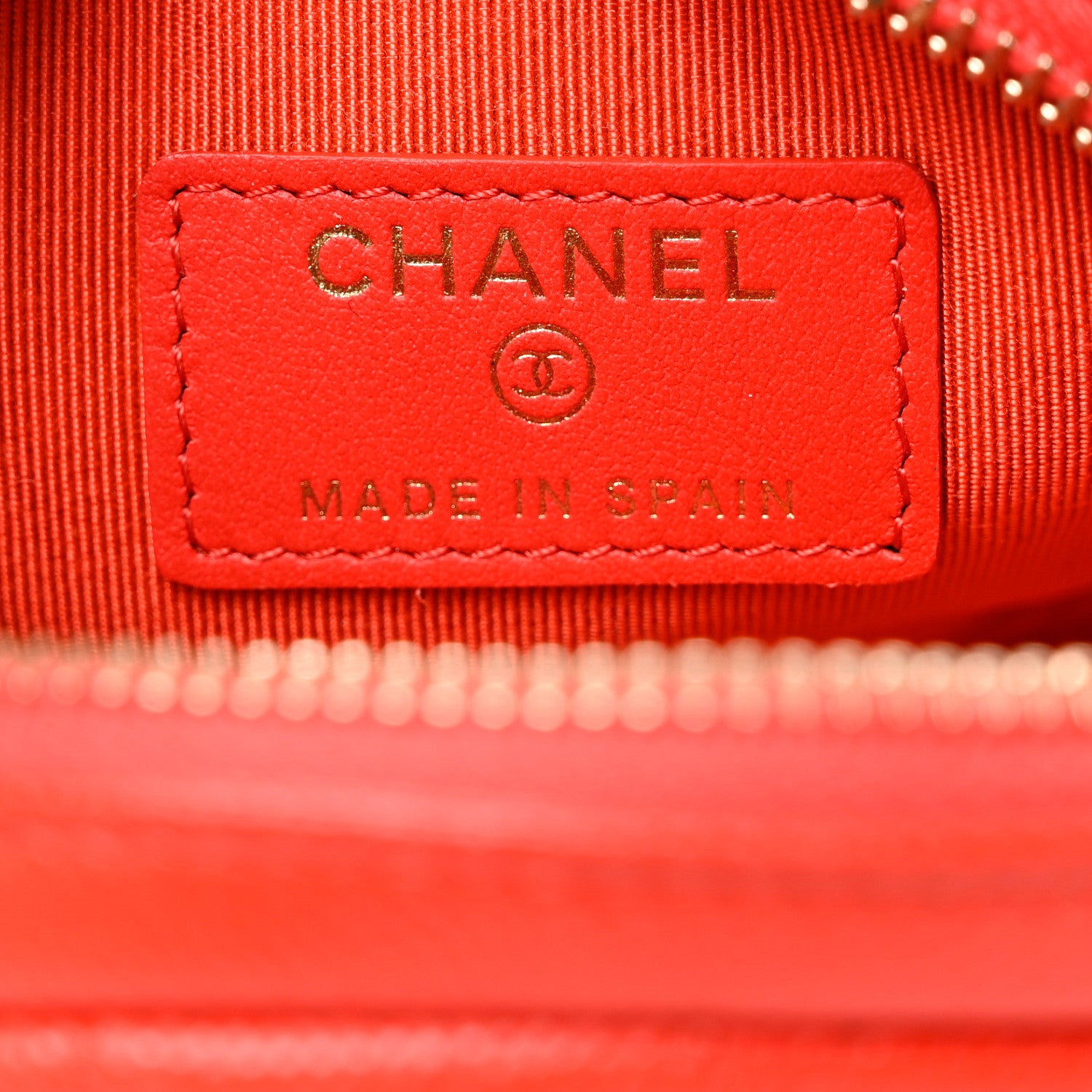 Chanel Caviar Quilted Zip Around Classic Coin Purse Red 6 of 8