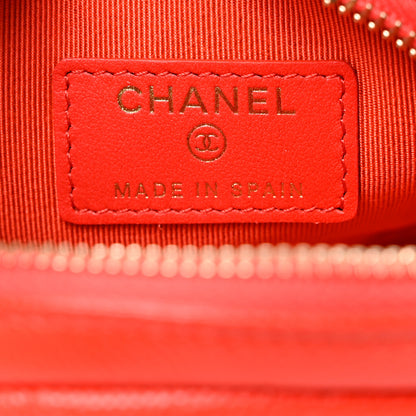 Chanel Caviar Quilted Zip Around Classic Coin Purse Red 6 of 8