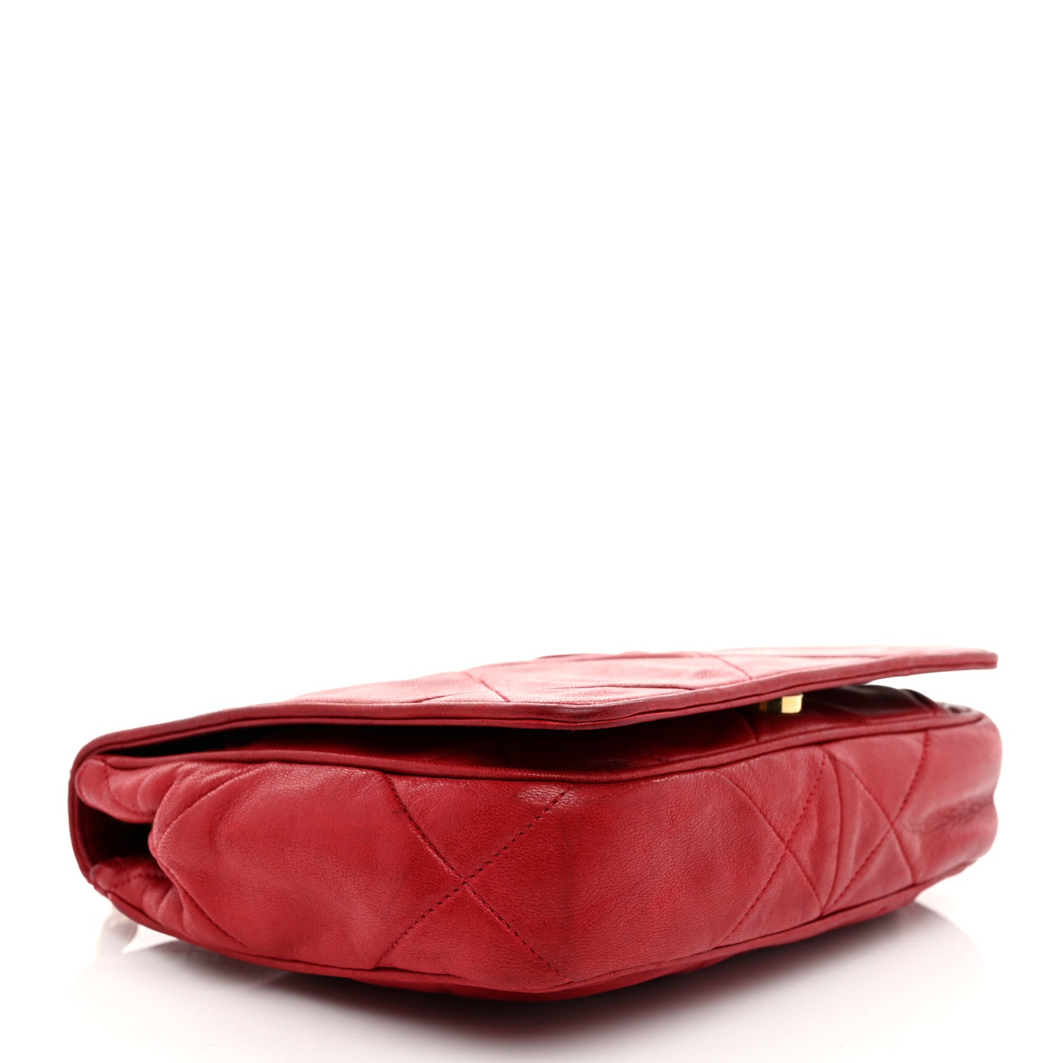 Chanel Lambskin Quilted CC Shoulder Bag Red 4 of 13