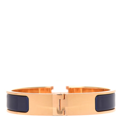 Hermes Narrow Enamel Clic Clac H Bracelet GM Bleu Biarritz 3 of 5
