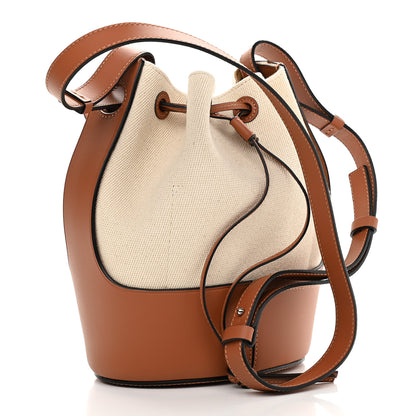 Loewe Canvas Calfskin Balloon Bucket Bag Ecru Tan 3 of 9