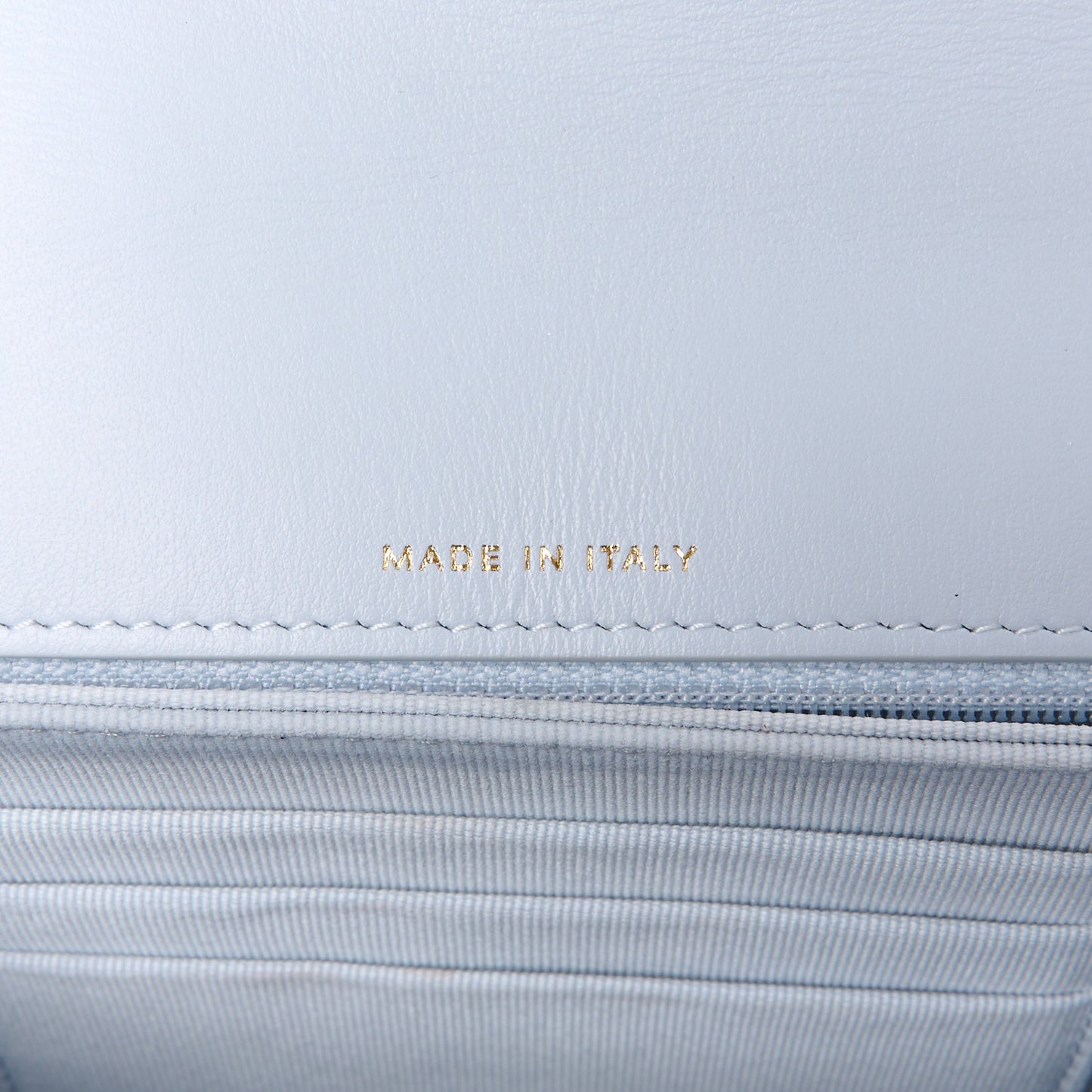 Lambskin Quilted Chanel 19 Flap Clutch Light Blue
