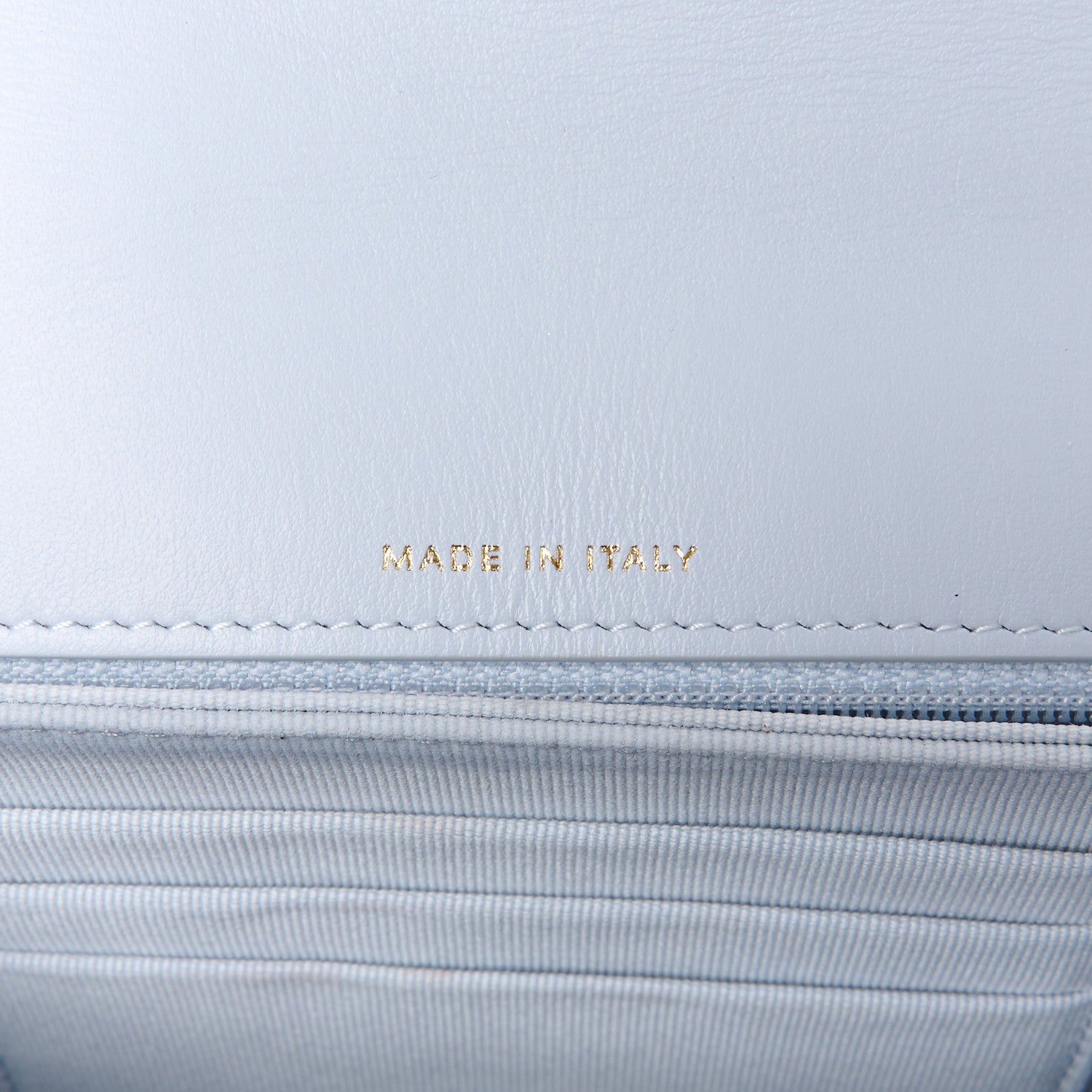 Chanel Lambskin Quilted Chanel 19 Flap Clutch Light Blue 8 of 14