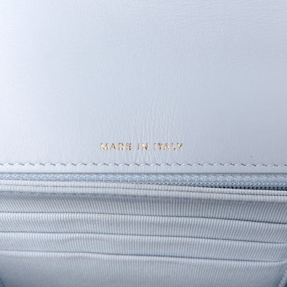 Chanel Lambskin Quilted Chanel 19 Flap Clutch Light Blue 8 of 14