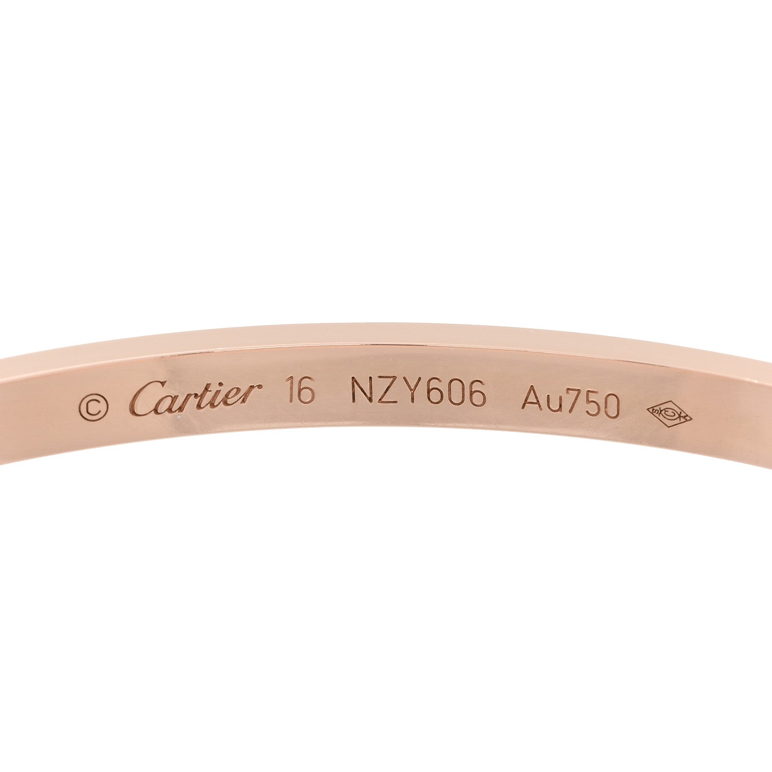 Cartier 18K Pink Gold 10 Diamond Small LOVE Bracelet 16 4 of 9