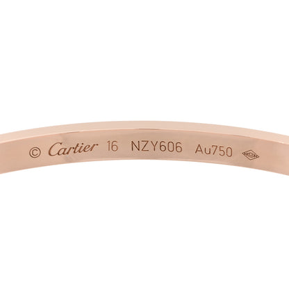Cartier 18K Pink Gold 10 Diamond Small LOVE Bracelet 16 4 of 9
