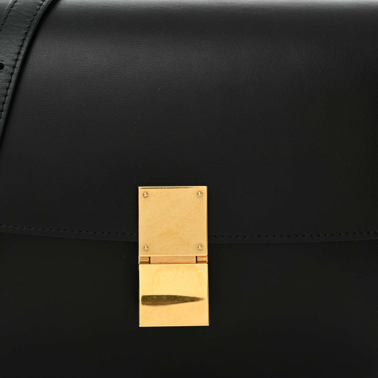 Celine Box Calfskin Medium Classic Box Flap Bag Black 8 of 10