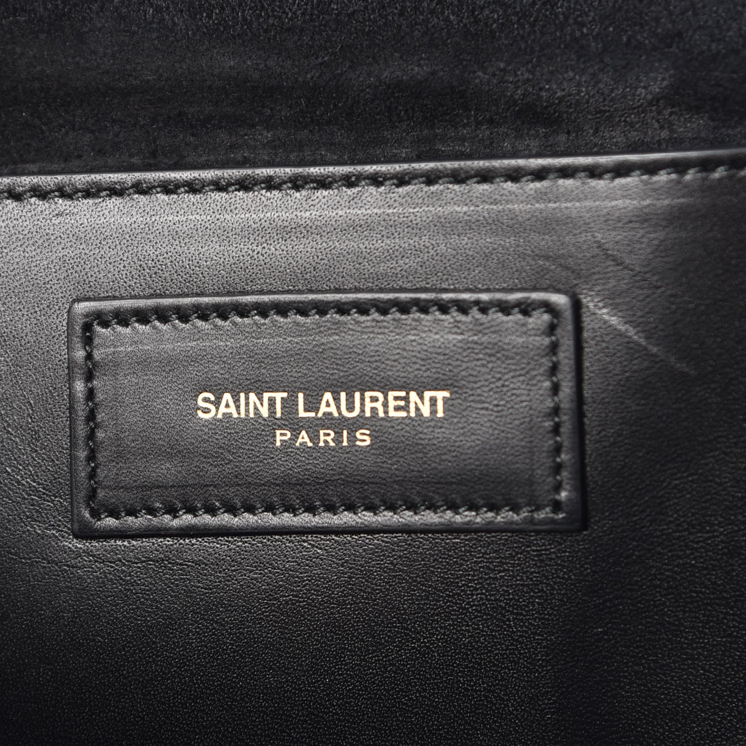 Saint Laurent Calfskin Classic Monogram Cassandre Clutch Black 7 of 9