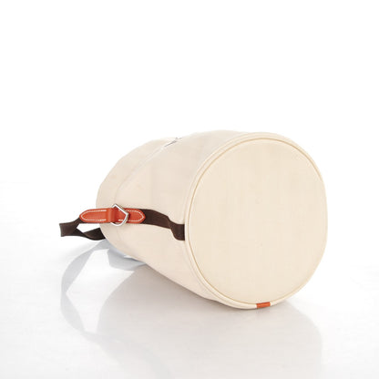 Hermes Chevron Herringbone Canvas Grooming Bag Chalk 4 of 6