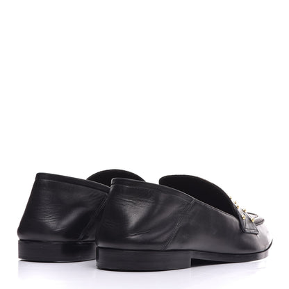 Louis Vuitton Calfskin Monogram Studded Loafers 39 Black 4 of 12