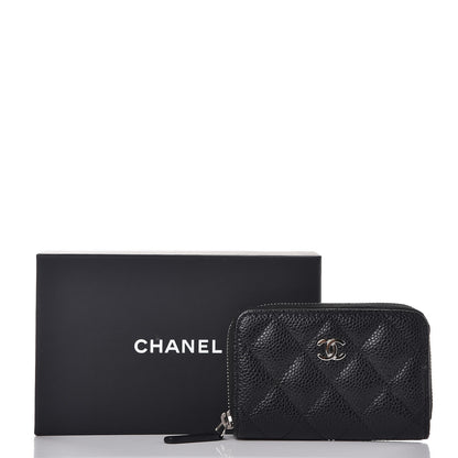 Chanel Caviar Quilted Zip Coin Purse Black 8 of 8