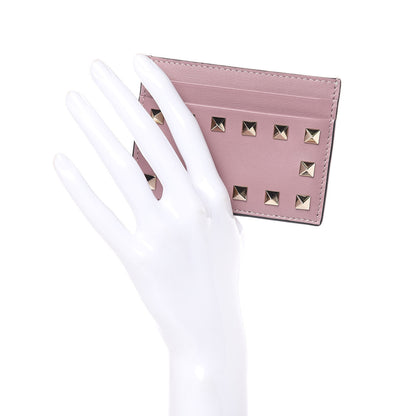 Valentino Garavani Vitello Rockstud Card Holder Poudre 2 of 8