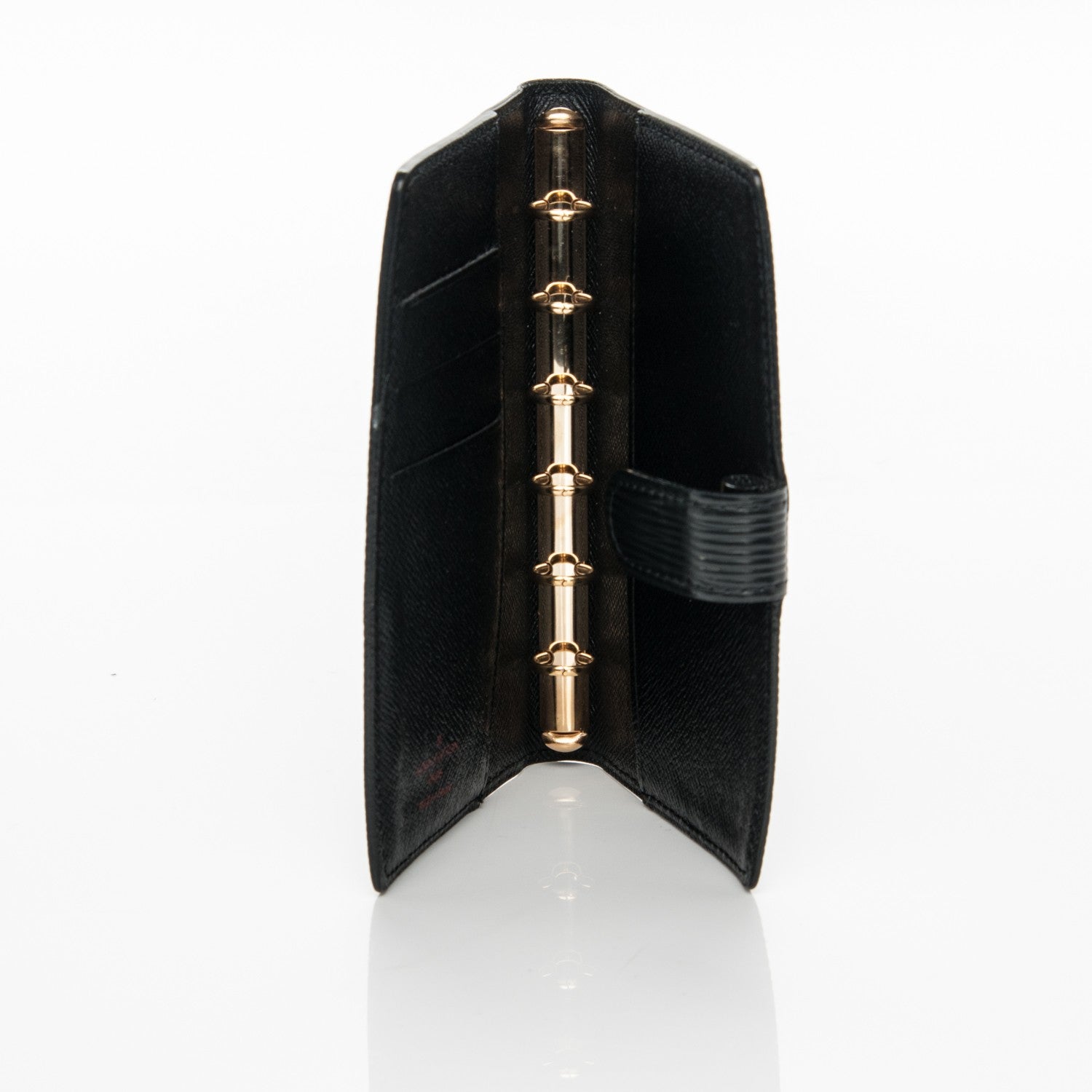 Louis Vuitton Epi Small Ring Agenda Cover Black 5 of 7