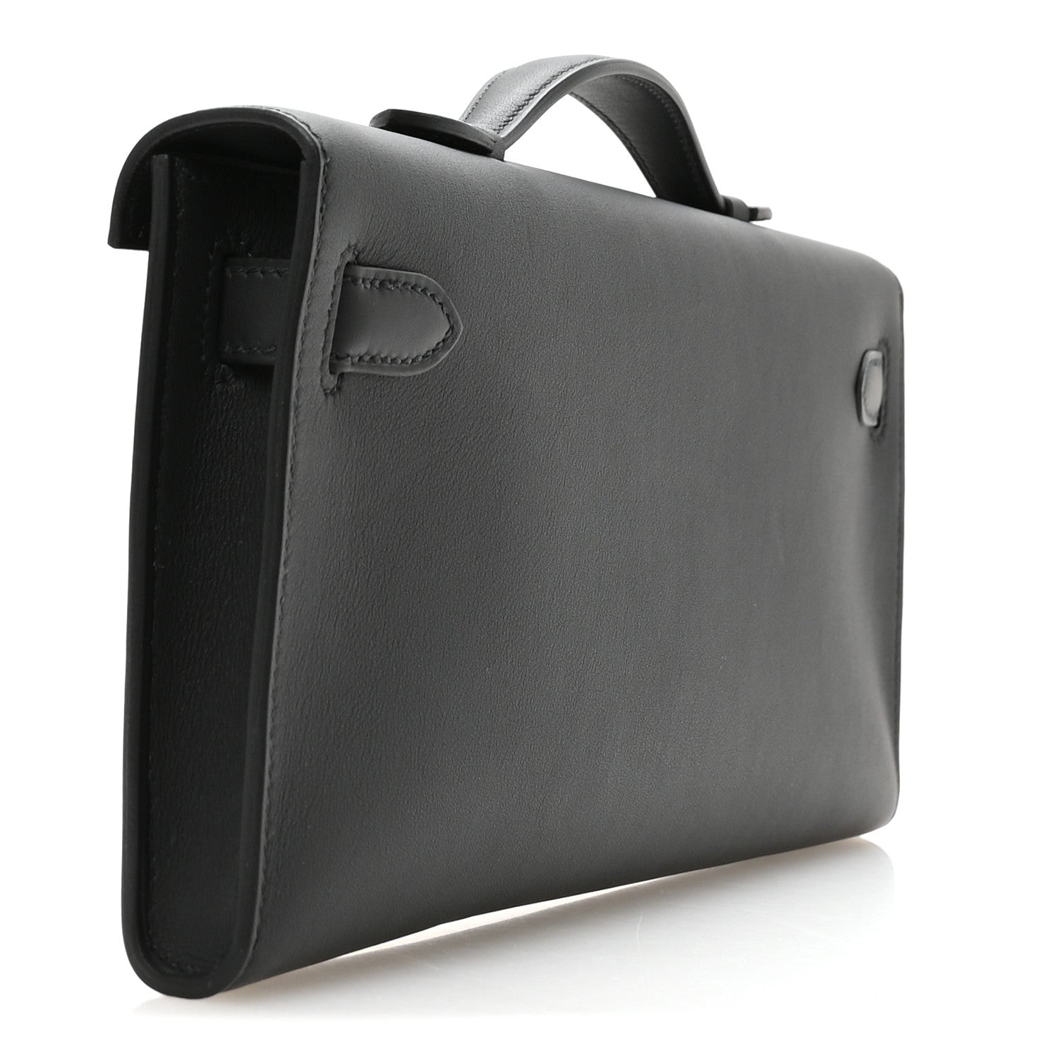 Hermes Swift Kelly Cut Clutch Pochette Black 3 of 8
