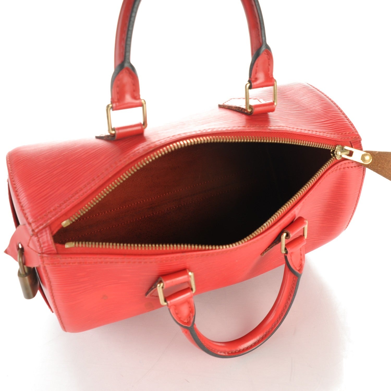 Louis Vuitton Epi Speedy 25 Castillan Red 5 of 11