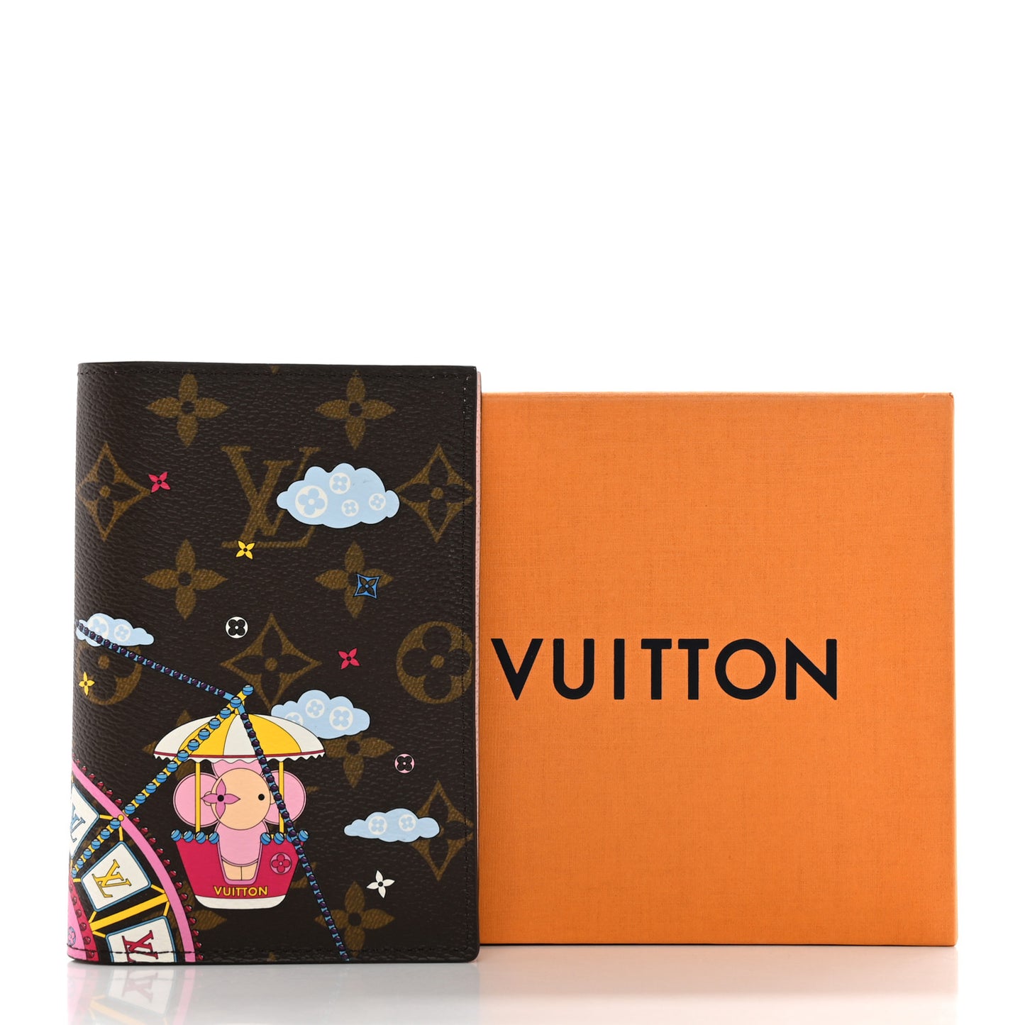 Monogram 2020 Christmas Animation Big Wheel Passport Cover Rose Ballerine