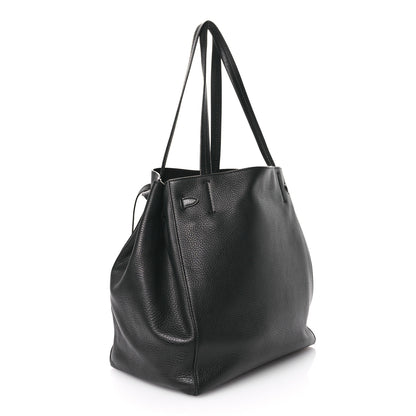 Celine Soft Grained Calfskin Small Belt Cabas Phantom Black 3 of 12