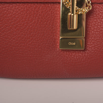 Chloe Grained Lambskin Drew Shoulder Bag Intense Red 10 of 10