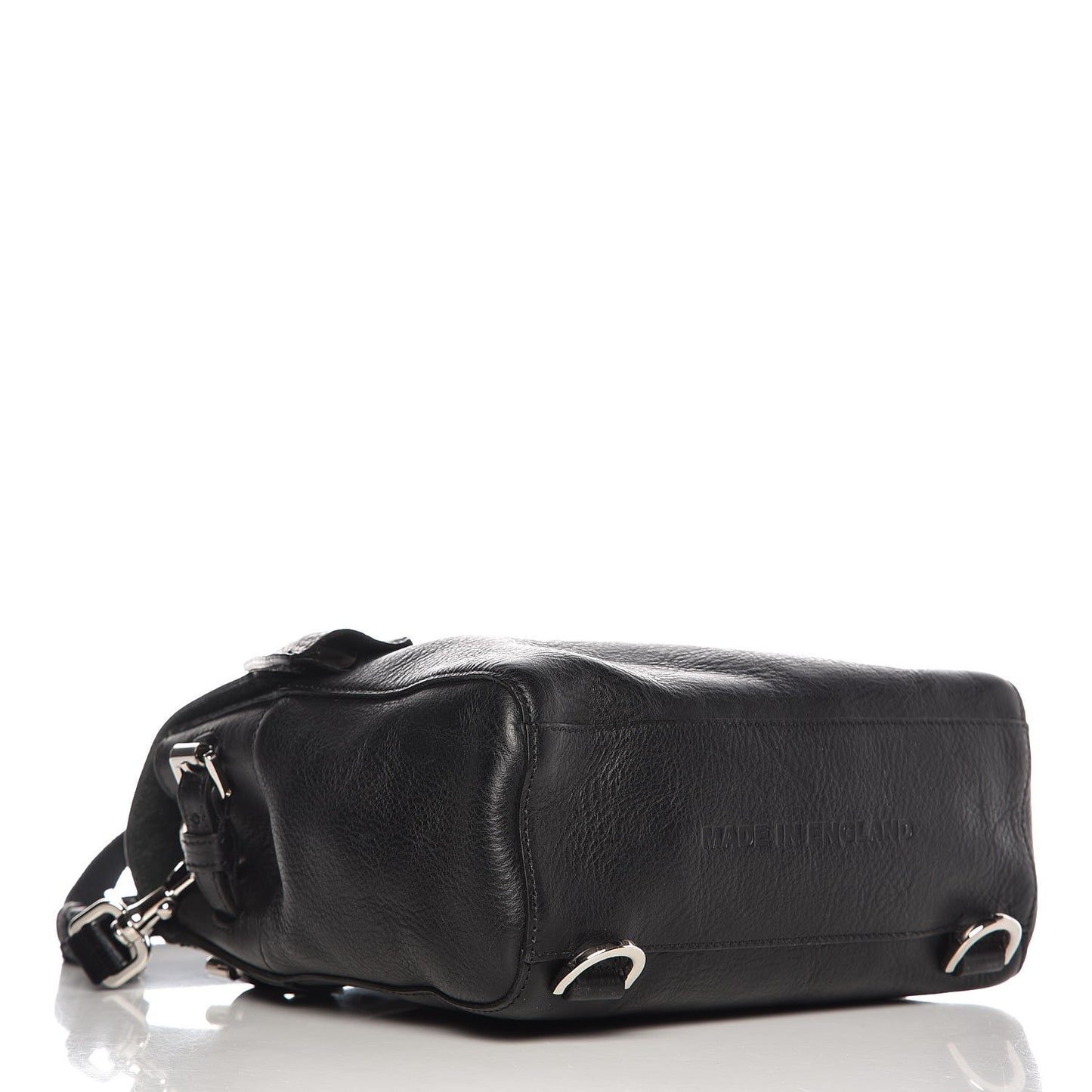 Natural Leather Mini Cara Delevingne Convertible Satchel Black