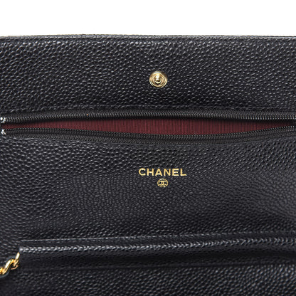 Chanel Caviar Quilted Wallet On Chain WOC Black 12 of 12