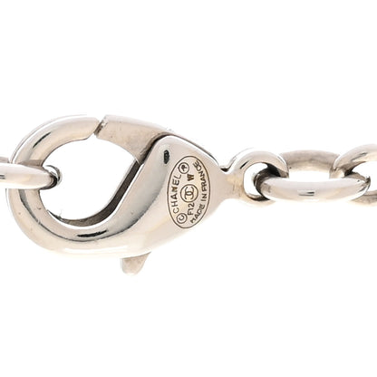 Chanel Crystal Timeless CC Necklace Silver 5 of 7