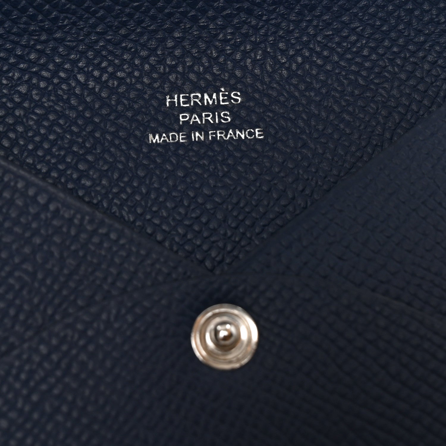 Hermes Epsom Calvi Card Case Bleu Tie 6 of 7