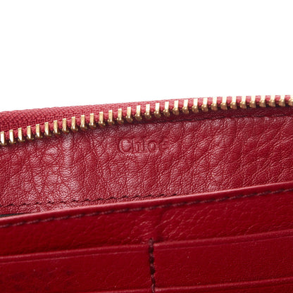 Chloe Grained Calfskin Marcie Long Zip Around Wallet Red 7 of 11