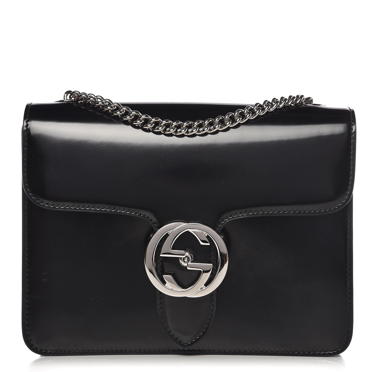 Gucci Shade Lux Calfskin Small Interlocking G Shoulder Bag Black 1 of 11