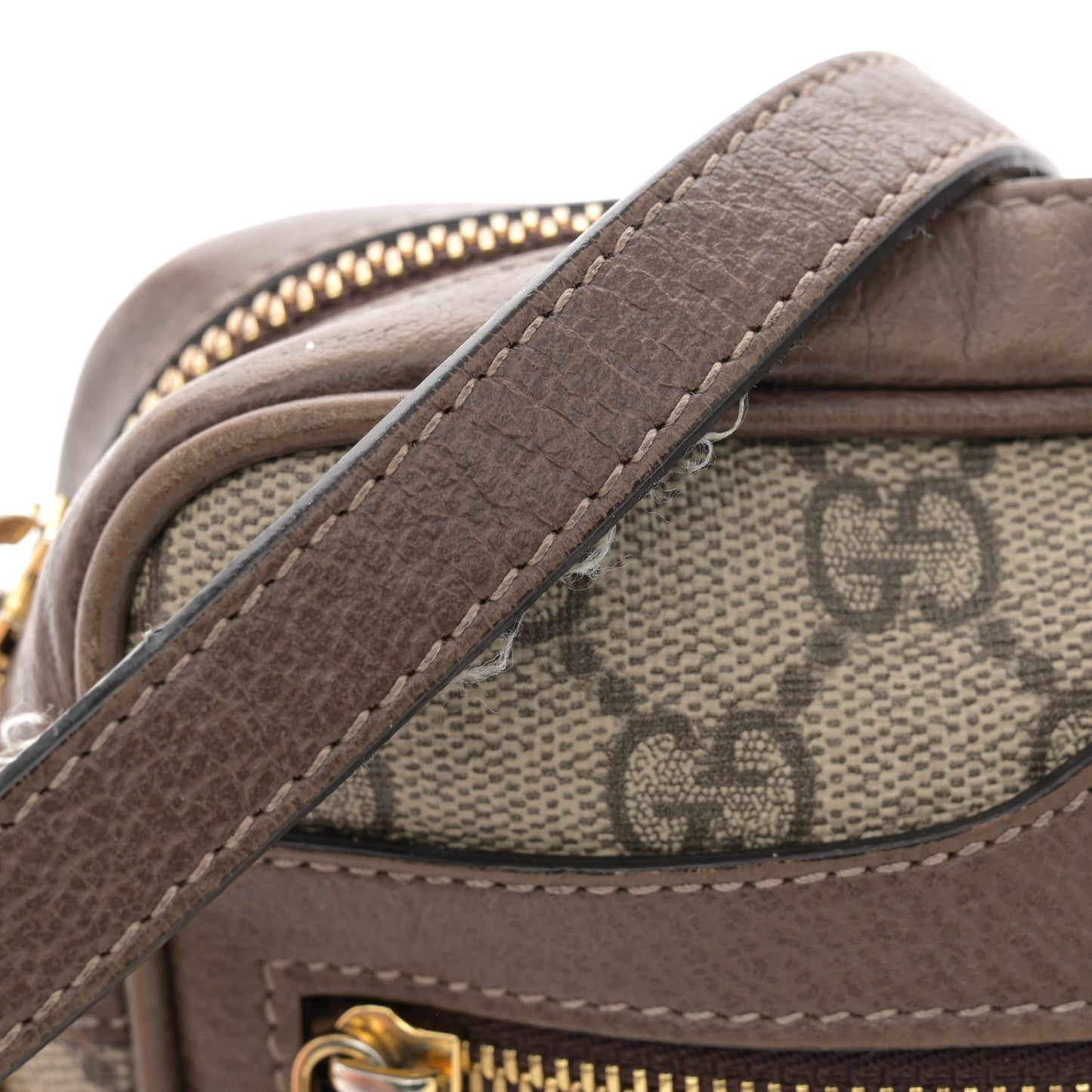 GG Supreme Monogram Web Mini Ophidia Shoulder Bag Brown