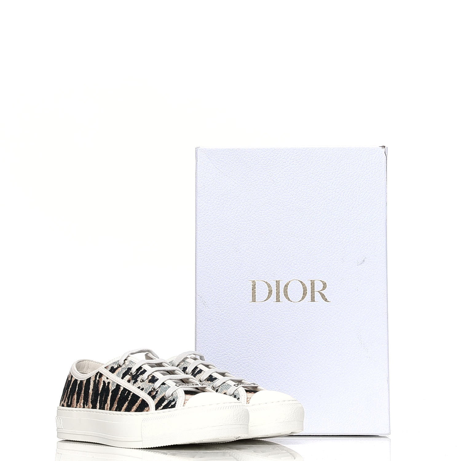 Christian Dior Canvas Tie and Dior Embroidered Womens Walk'N'Dior Low Top Sneakers 37 Multicolor 10 of 10