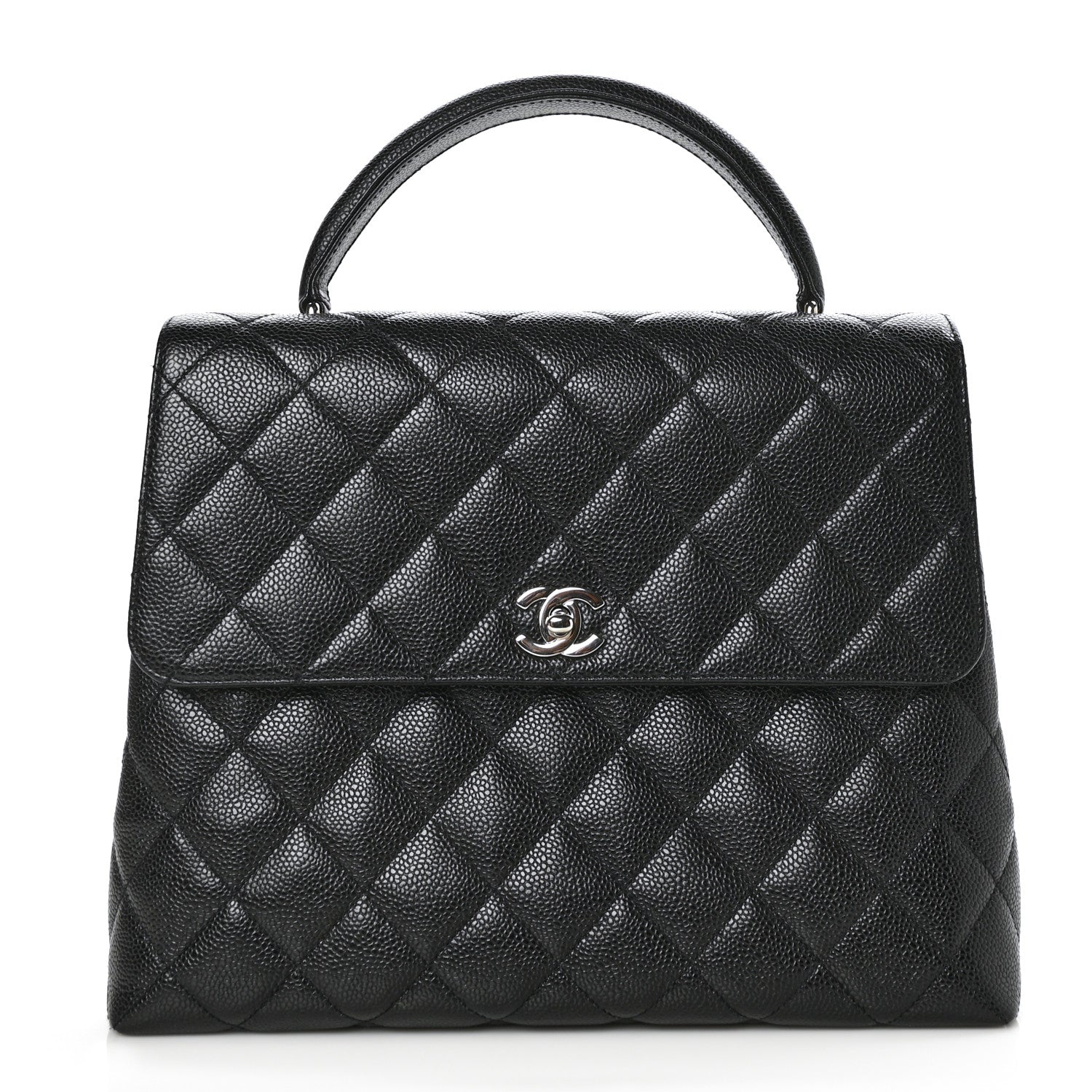 Chanel Caviar Quilted Jumbo Kelly Flap Black 1 of 9