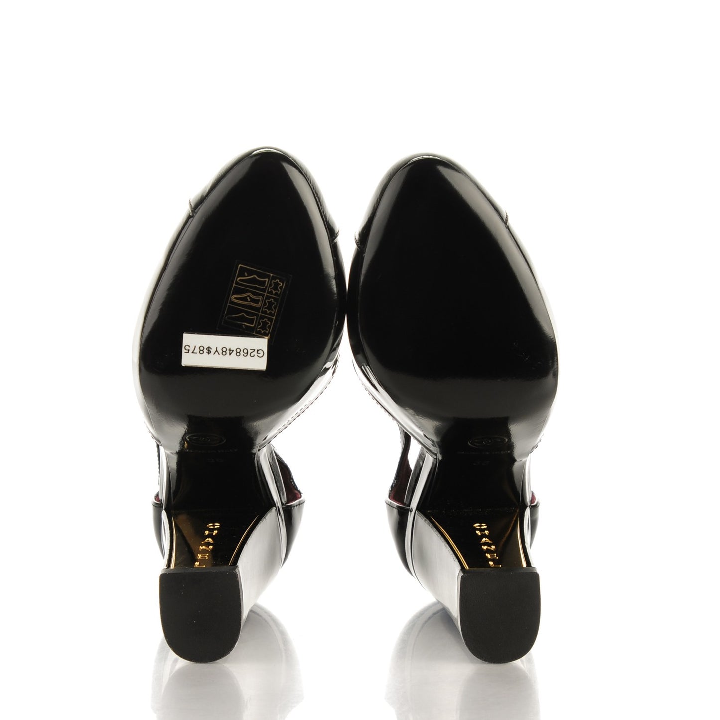 Patent Cap Toe Ankle Strap Pumps 36 Black