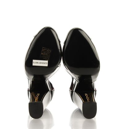 Chanel Patent Cap Toe Ankle Strap Pumps 36 Black 5 of 8