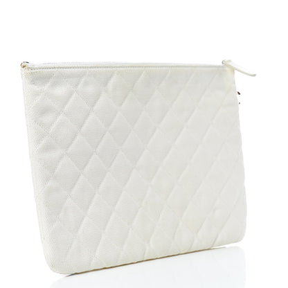 Chanel Canvas Large Coco Cuba Cosmetic Case Yellow Turquoise 3 of 16