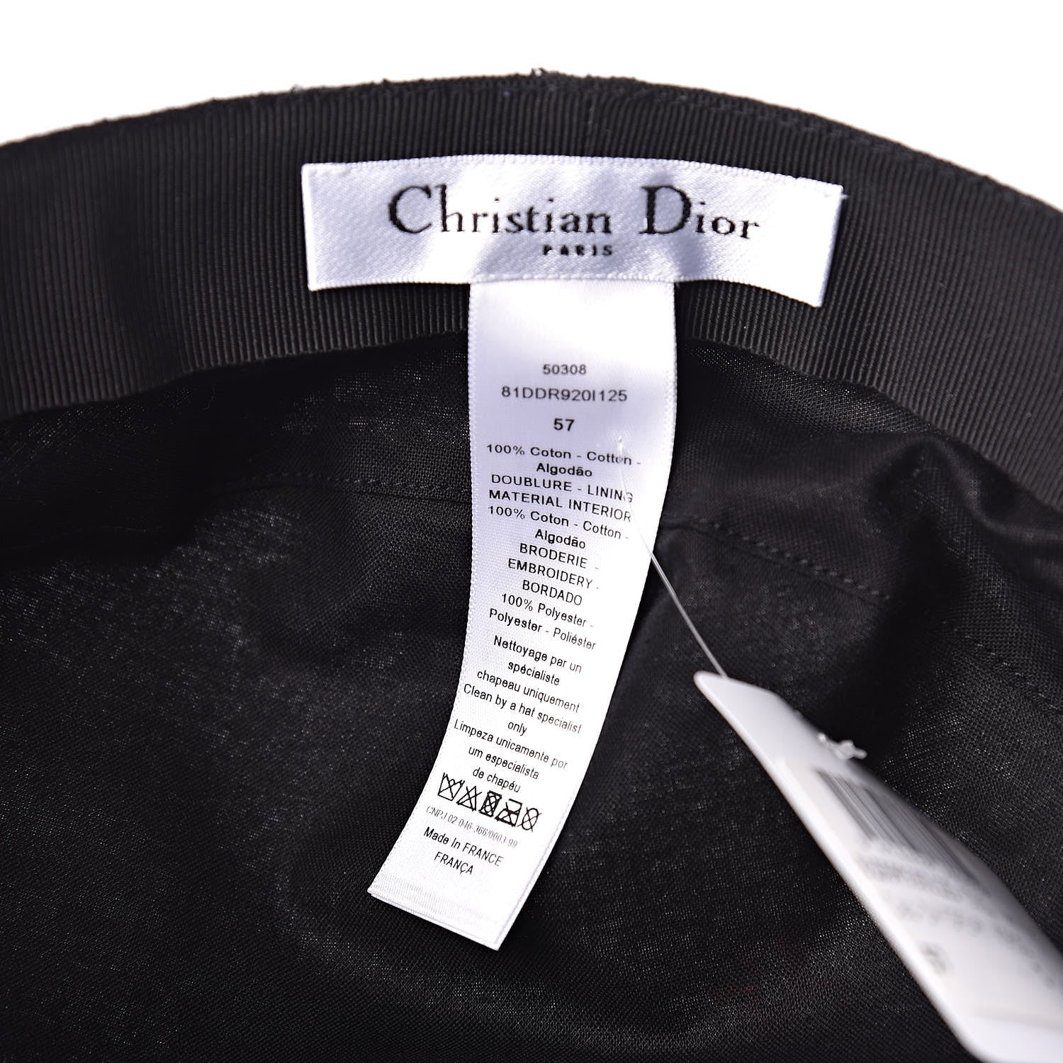 Christian Dior Daydream Words Print Cap Hat 57 White 8 of 11