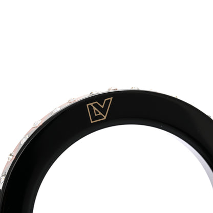 Louis Vuitton Crystal Resin Zigzag Bangle Bracelet M  Black Caramel 4 of 5