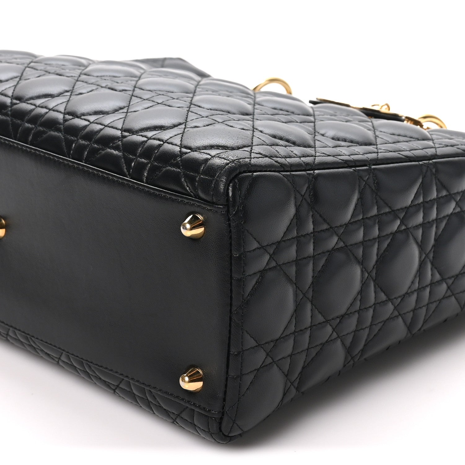 Christian Dior Lambskin Cannage Large Lady Dior Black 10 of 10