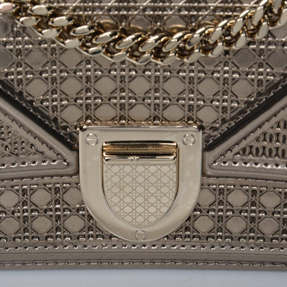 Christian Dior Metallic Patent Micro-Cannage Baby Diorama Flap Bag Gold 7 of 7