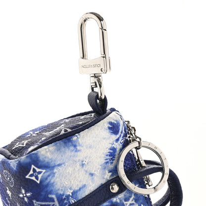 Louis Vuitton Monogram Bandana Mini Keepall Bag Charm Key Holder Blue 4 of 6