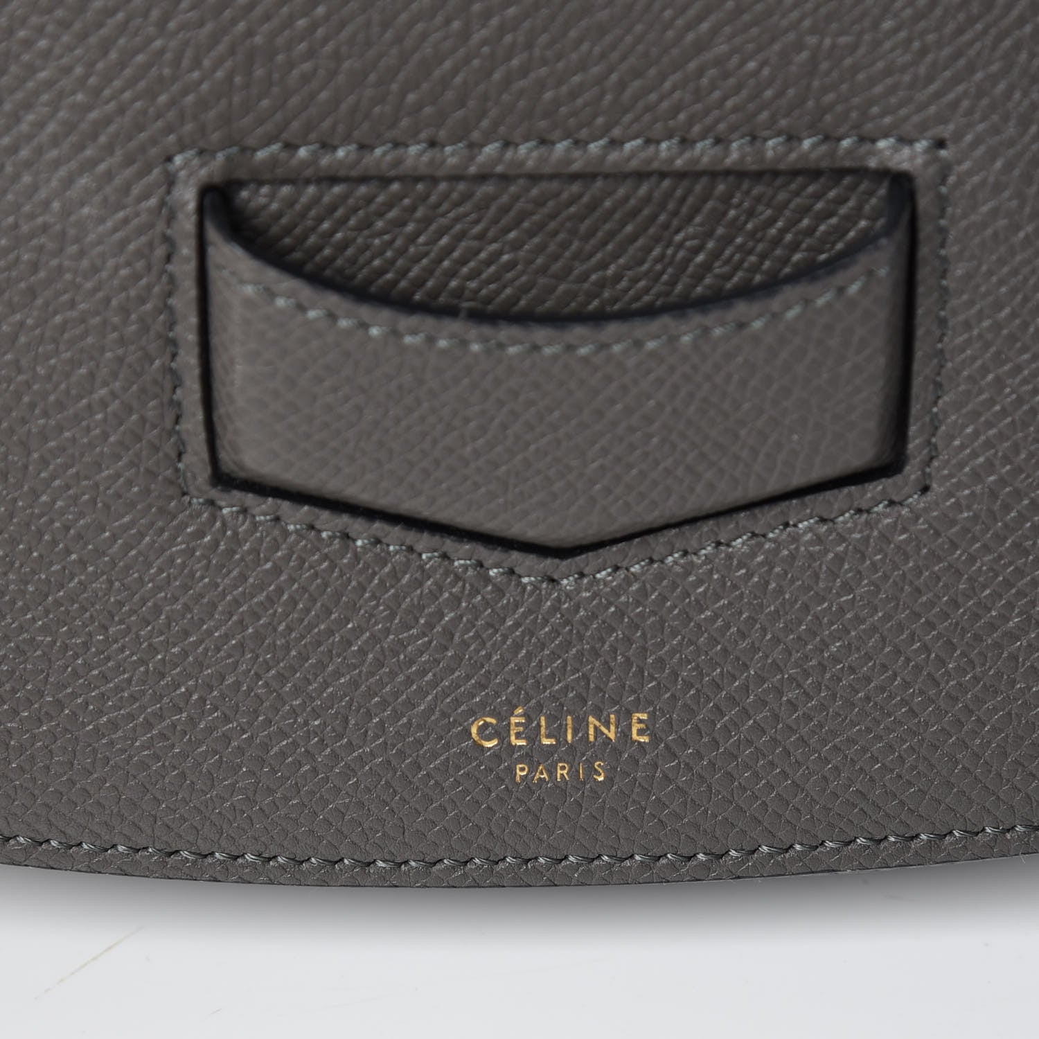 Celine Grained Calfskin Compact Trotteur Grey 6 of 9