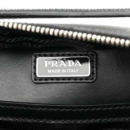 Prada Saffiano Travel Medium Brique Crossbody Bag Black 6 of 9